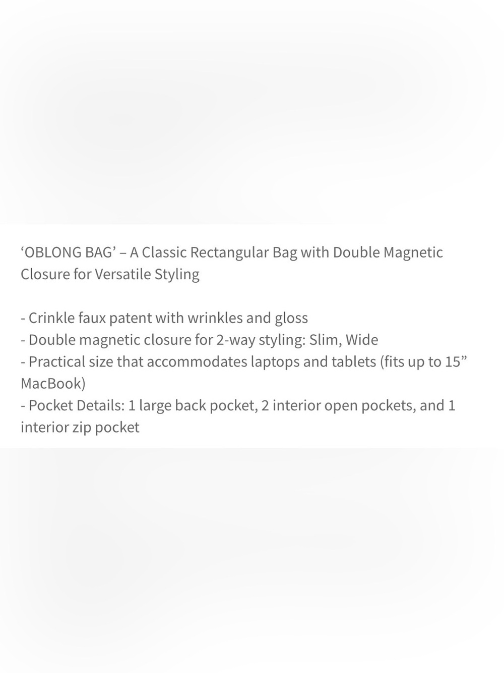 NEW STAND OIL Oblong Bag / Stitch Black - Picture 9 of 15